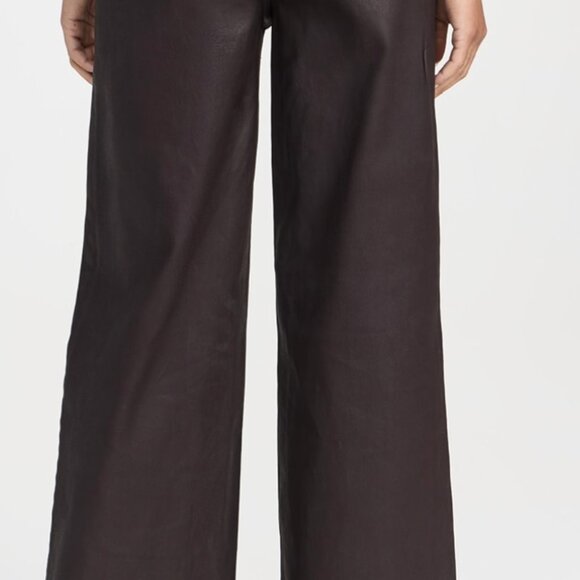 DL1961 Hepburn Wide Leg High Rise Coated Jeans Size 25, Color Mulberry, NWT - Picture 2 of 5